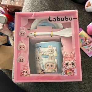 Labubu Pink and Blue Bunny Mug Set